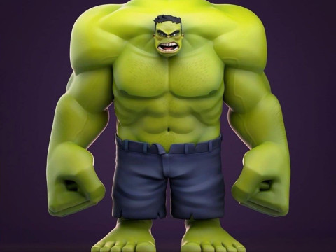 3D Printing Minimalist Incredible Hulk toy Modelo 3D