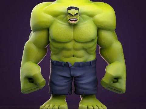 Impression 3D minimaliste Incroyable jouet Hulk Modèle 3D