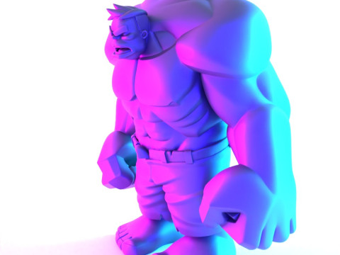 3D Printing Minimalist Incredible Hulk toy 3D Model