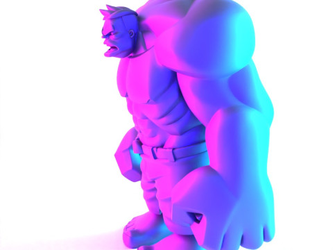 3D Printing Minimalist Incredible Hulk toy 3D Model