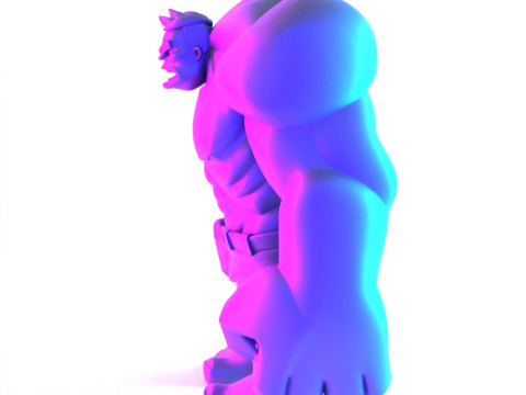 3D Printing Minimalist Incredible Hulk toy 3D Model