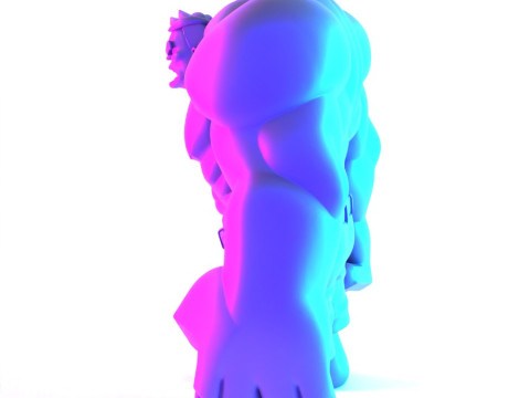3D Printing Minimalist Incredible Hulk toy 3D Model