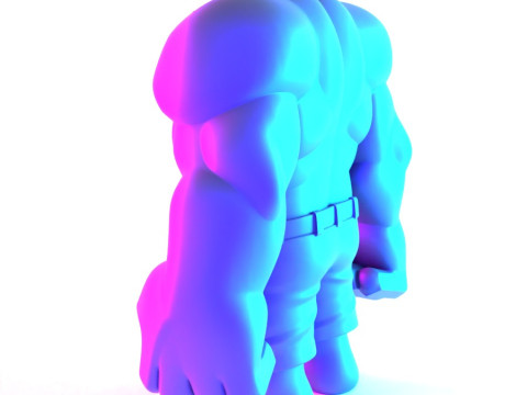 3D Printing Minimalist Incredible Hulk toy 3D Model