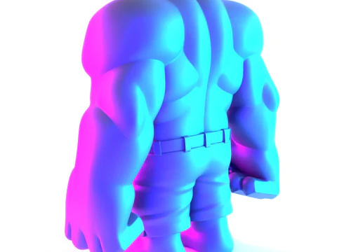 3D Printing Minimalist Incredible Hulk toy 3D Model