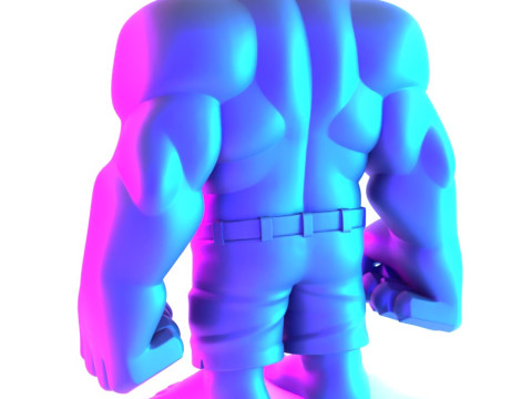 3D Printing Minimalist Incredible Hulk toy 3D Model