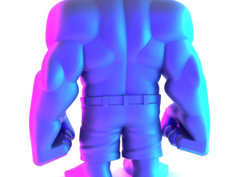 3D Printing Minimalist Incredible Hulk toy 3D Model
