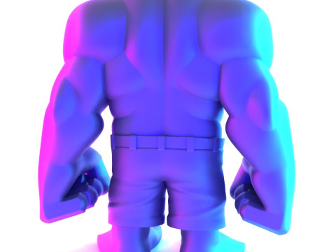 3D Printing Minimalist Incredible Hulk toy 3D Model
