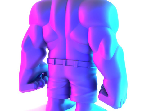 3D Printing Minimalist Incredible Hulk toy 3D Model