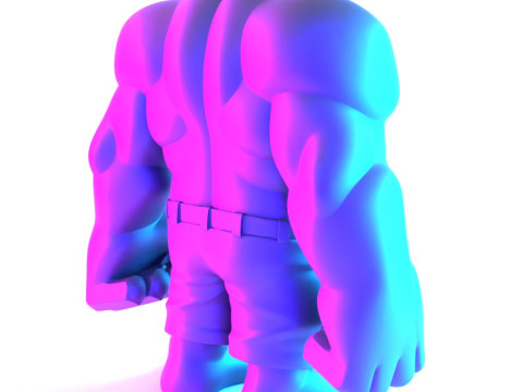 3D Printing Minimalist Incredible Hulk toy 3D Model