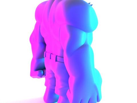 3D Printing Minimalist Incredible Hulk toy 3D Model
