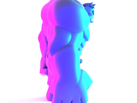 3D Printing Minimalist Incredible Hulk toy 3D Model