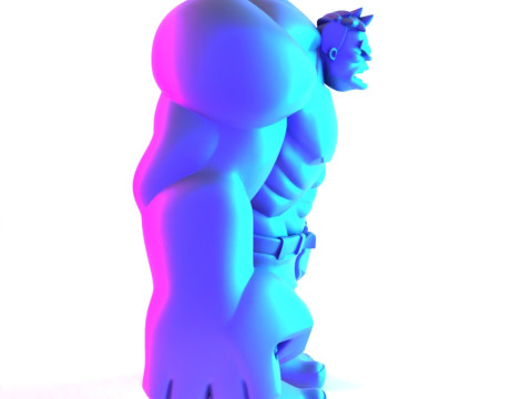 3D Printing Minimalist Incredible Hulk toy 3D Model