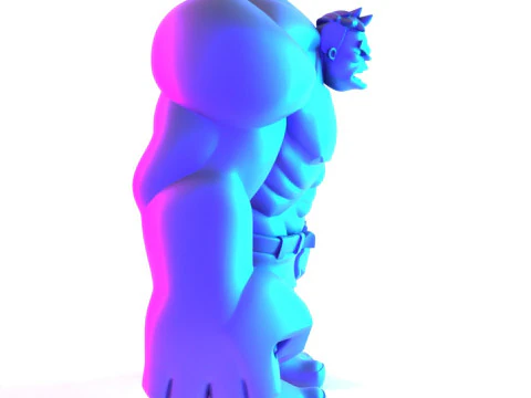 3D Printing Minimalist Incredible Hulk toy 3D Model