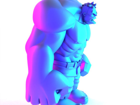 3D Printing Minimalist Incredible Hulk toy 3D Model