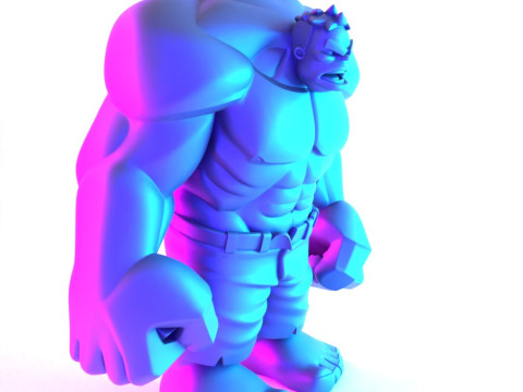 3D Printing Minimalist Incredible Hulk toy 3D Model