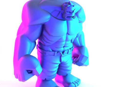 3D Printing Minimalist Incredible Hulk toy 3D Model