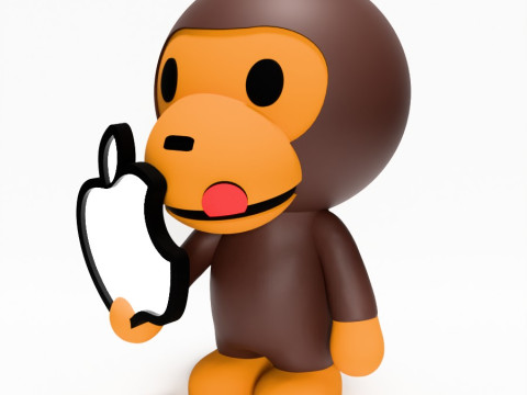 3D Printing Bape Milo Apple toy Modello 3D