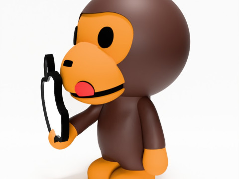 3D Printing Bape Milo Apple toy Modello 3D