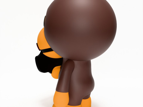 3D Printing Bape Milo Apple toy Modello 3D