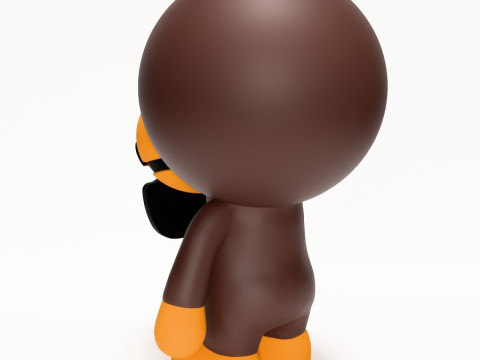 3D Printing Bape Milo Apple toy Modello 3D