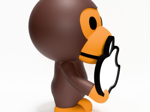 3D Printing Bape Milo Apple toy Modello 3D