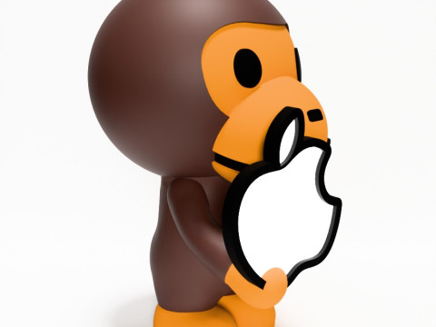 3D Printing Bape Milo Apple toy Modello 3D