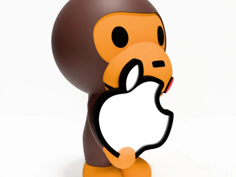 3D Printing Bape Milo Apple toy 3D Model