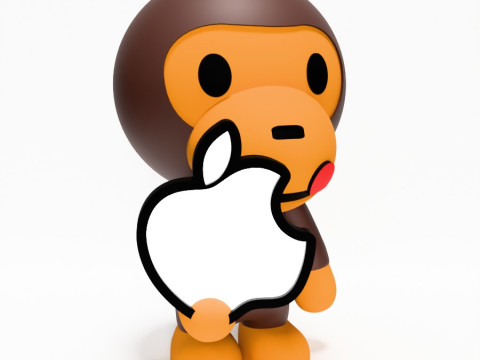 3D Printing Bape Milo Apple toy Modello 3D