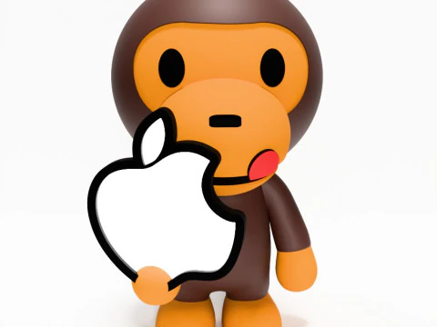 3D Printing Bape Milo Apple toy 3D Model