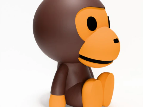 3D Printing Bape Milo and Bape Milo Seated toy 3D Model