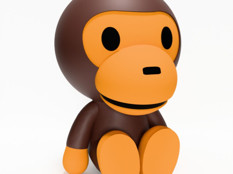 3D Printing Bape Milo and Bape Milo Seated toy Modelo 3D