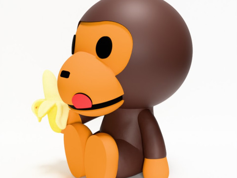 3D Printing Bape Milo Banana toy 3D Model