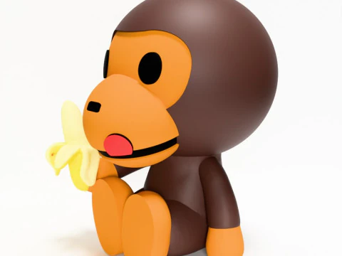 3D Printing Bape Milo Banana toy 3D Model