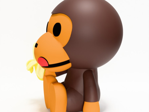 3D Printing Bape Milo Banana toy 3D Model