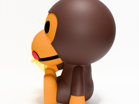 3D Printing Bape Milo Banana toy 3D Model
