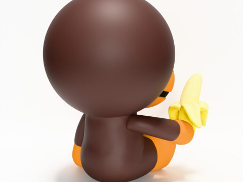 3D Printing Bape Milo Banana toy 3D Model