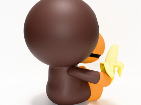 3D Printing Bape Milo Banana toy 3D Model