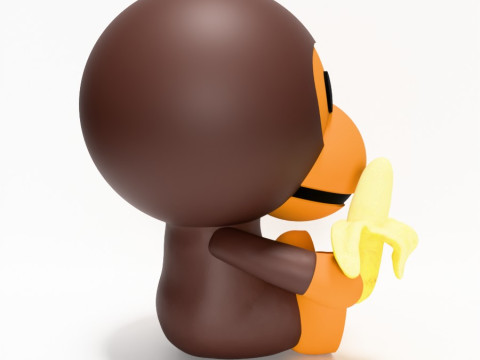 3D Printing Bape Milo Banana toy 3D Model