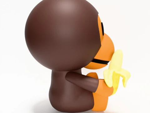 3D Printing Bape Milo Banana toy 3D Model