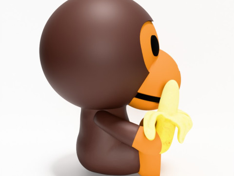3D Printing Bape Milo Banana toy 3D Model