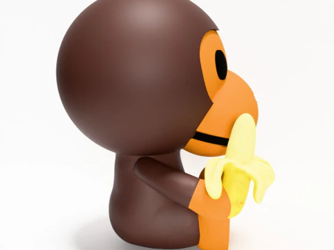 3D Printing Bape Milo Banana toy 3D Model