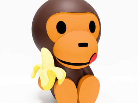 3D Printing Bape Milo Banana toy 3D Model