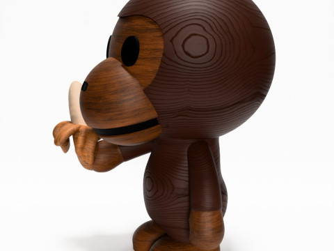 3D 프린팅 Bape Milo 바나나 나무 장난감 3D 모델