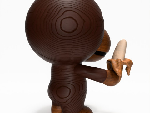 3D 프린팅 Bape Milo 바나나 나무 장난감 3D 모델
