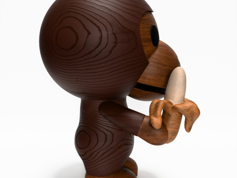 3D 프린팅 Bape Milo 바나나 나무 장난감 3D 모델
