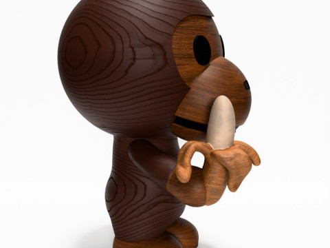 3D 프린팅 Bape Milo 바나나 나무 장난감 3D 모델