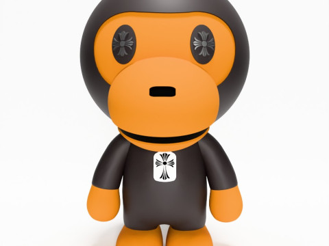3D Printing Bape Milo Chrome Hearts toy Modello 3D