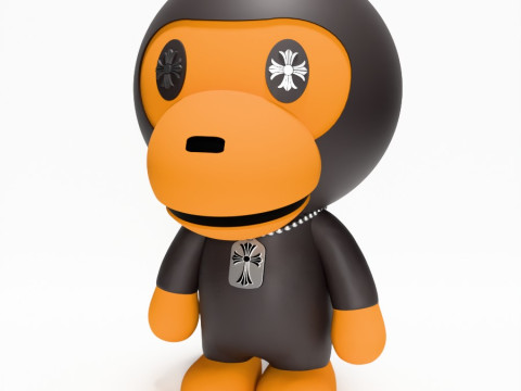 3D Printing Bape Milo Chrome Hearts toy Modello 3D