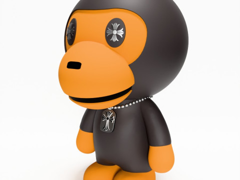3D Printing Bape Milo Chrome Hearts toy Modello 3D