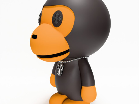 3D Printing Bape Milo Chrome Hearts toy Modello 3D
